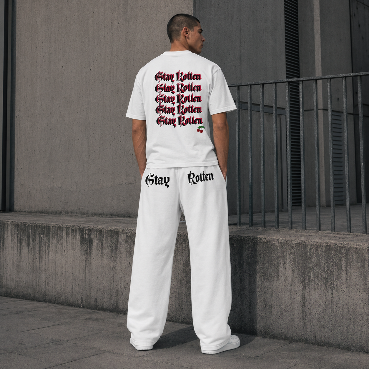 Stay Rotten Essential Sweatpants - White