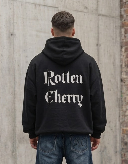Rotten Cherry Oversized Hoodie - Black