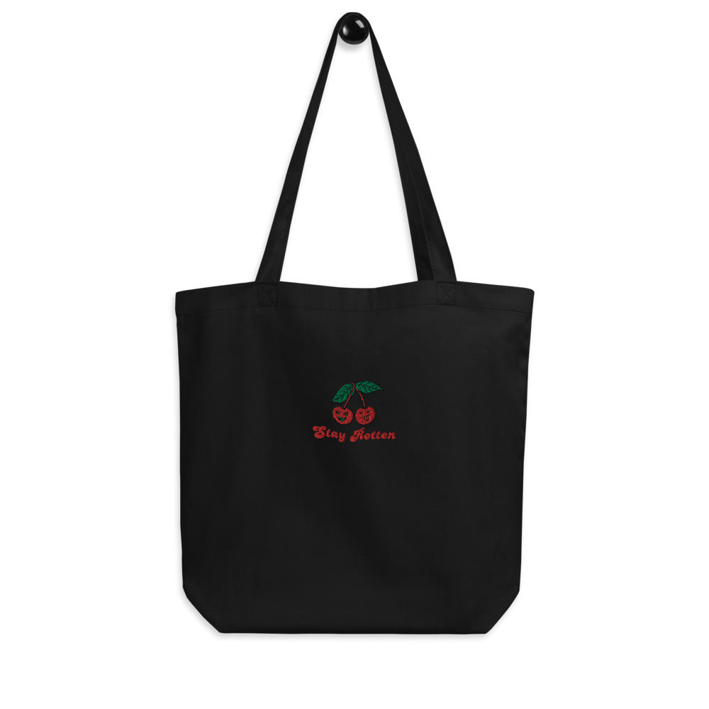 Rotten Cherry "Stay Rotten" Dark Eco Friendly Tote Bag