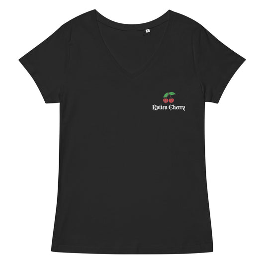 Rotten Cherry V-Neck "Classic" Dark T-Shirt